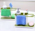 3 In 1 Soap Pump Dispenser With Sponge Holder Liquid Dispenser Container Hand Press Soap Organizer Kitchen Cleaner Tools Hot With Self Draining Sink Tidy Organizer Brush Sponge Cleaning Cloth Holder