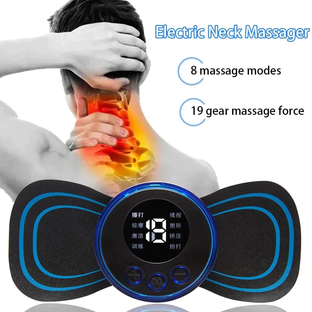 Wireless EMS Mini Body Massager – Portable Butterfly Massager for Blood Circulation & Pain Relief