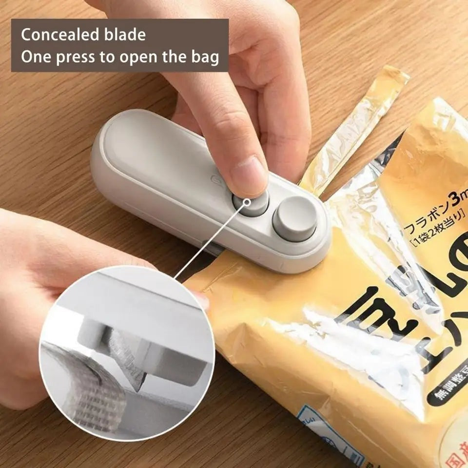 Portable Heat Sealer Machine for Food Bags – USB Rechargeable