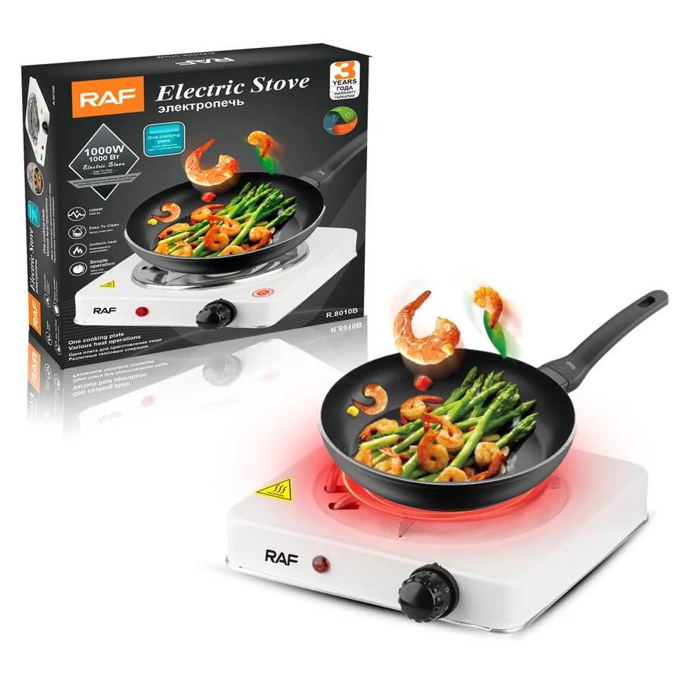RAF Electric Stove | 1000W Hot Plate | Heats in 2 Mins | Automatic & Easy to Clean