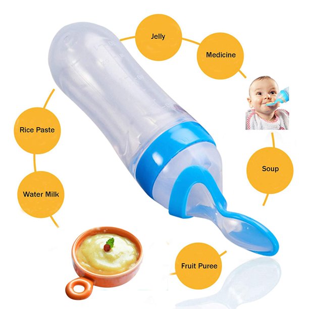 Silicone Baby Spoon Feeder Bottle Feeding Random Color 6