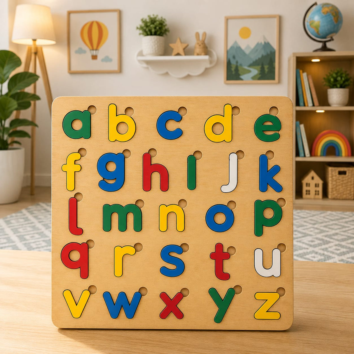 Small Abc Alphabet Puzzle Board Game - Educational Wooden Learning Toy Crafted From MDF Wood For Children And Early Literacy Skills