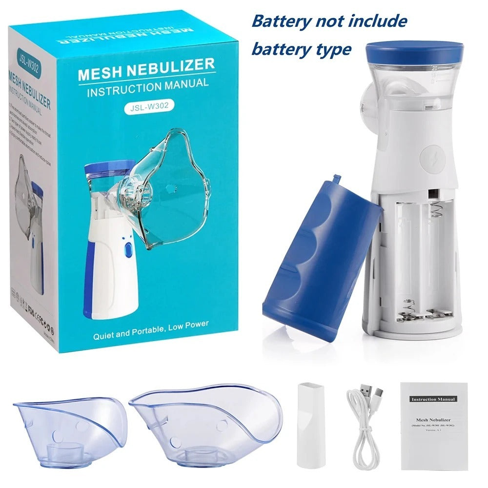 Mesh Nebulizer Battery Operated Silent Operation Compact Design Perfect Choice For Daily Breathing And Health Care Needs