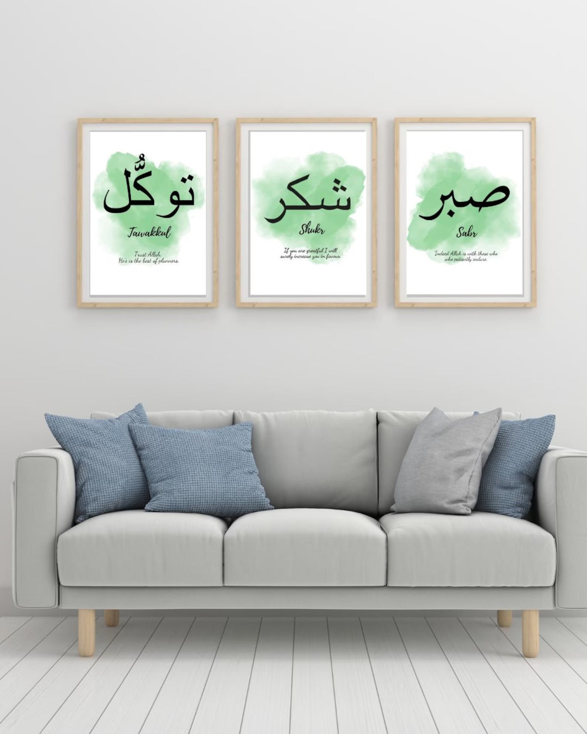 Set of 3 Premium Wall Art Photo Tiles – Modern Home Decor Sets 8x11