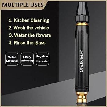 High Pressure Adjustable Nozzle Water Spray Gun | Versatile Tool For Garden & Cleaning | Plastic Body