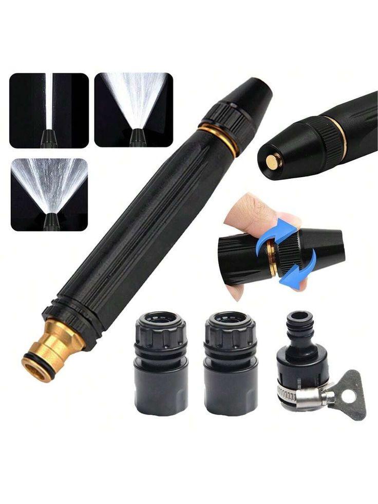 Stainless Steel High Pressure Water Spray Nozzle Durable Black Washer Nozzle