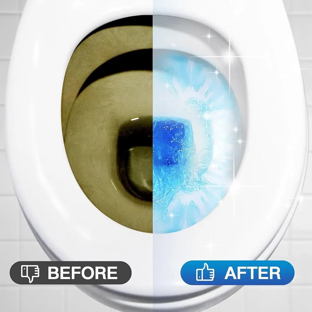 Ty-D-Bol In-Tank Blue Toilet Bowl Cleaner Tablets, Value Pack (10 Count) – Cleans, Deodorizes & Provides Continuous Blue Water Every Flush