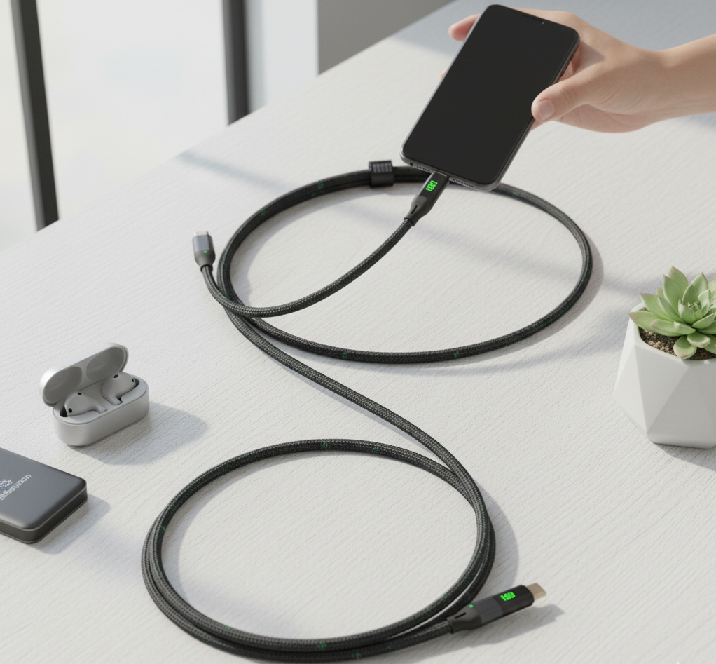 Sabawoon Type-C to Type-C 120W Fast Charging Cable – Ultra-Durable, Super-Speed Power Delivery