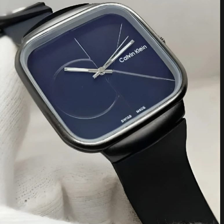 Calvin Klein Mens Watch With Square Dial Elegant Modern And Durable Timepiece For Daily Wear And Special Occasions (Without Box) - Grey