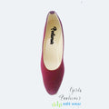 Ladies Velvet Pump Shoes – Comfortable 2 Inch Heel Casual & Party Wear Stylish Coat Pumps for Women- Black 36