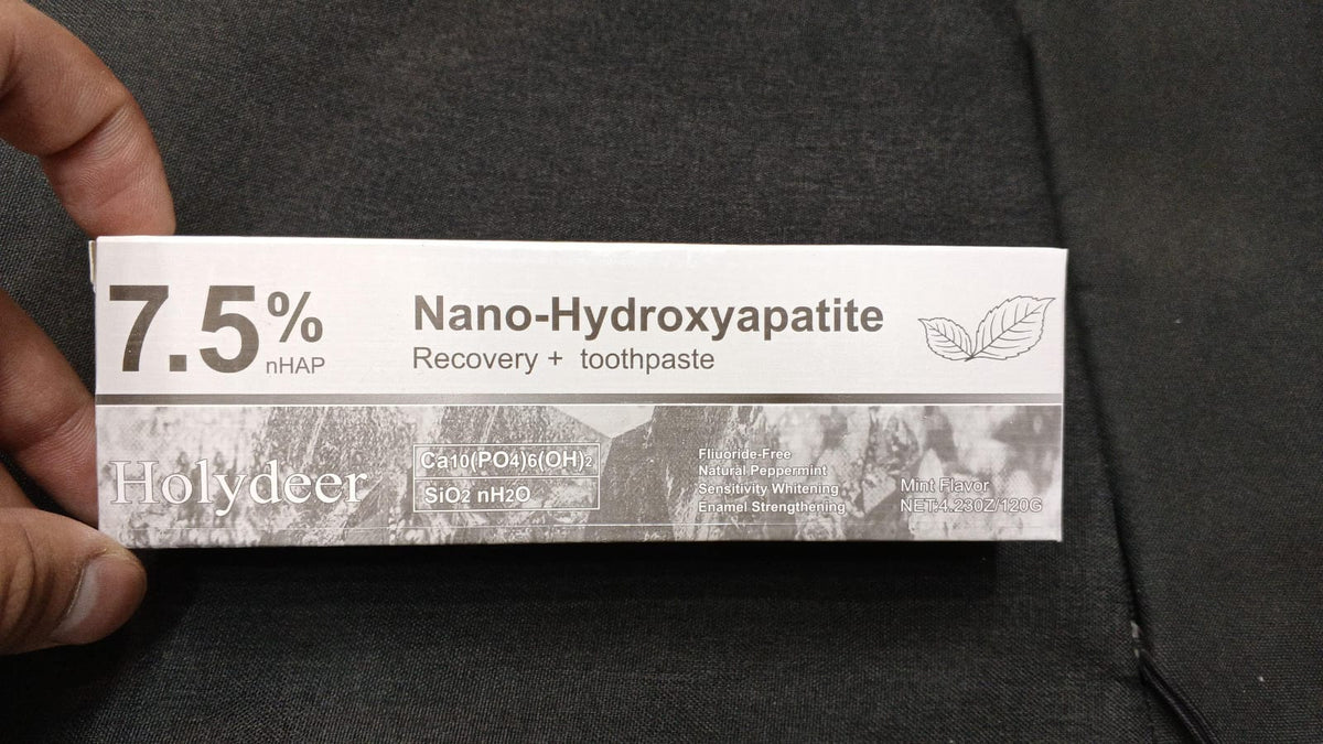 Holydeer 7.5% nHAP Nano-Hydroxyapatite Recovery + Toothpaste – Fluoride-Free Sensitivity & Whitening Care - 120g
