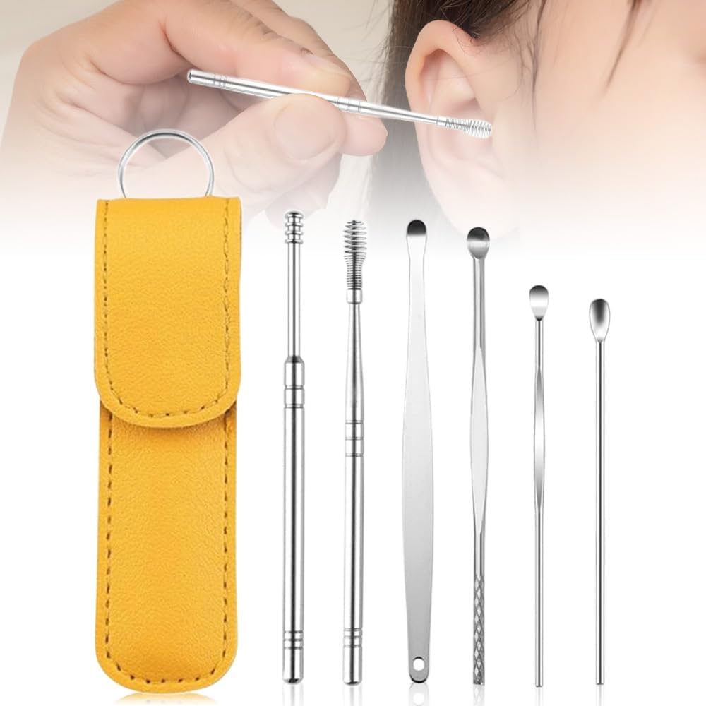 Ear Cleaner,The Most Professional Ear Cleaning Master Ear Cleaning Kit,Ear Cleaner Earwax Removal Tools with Pu Leather Case