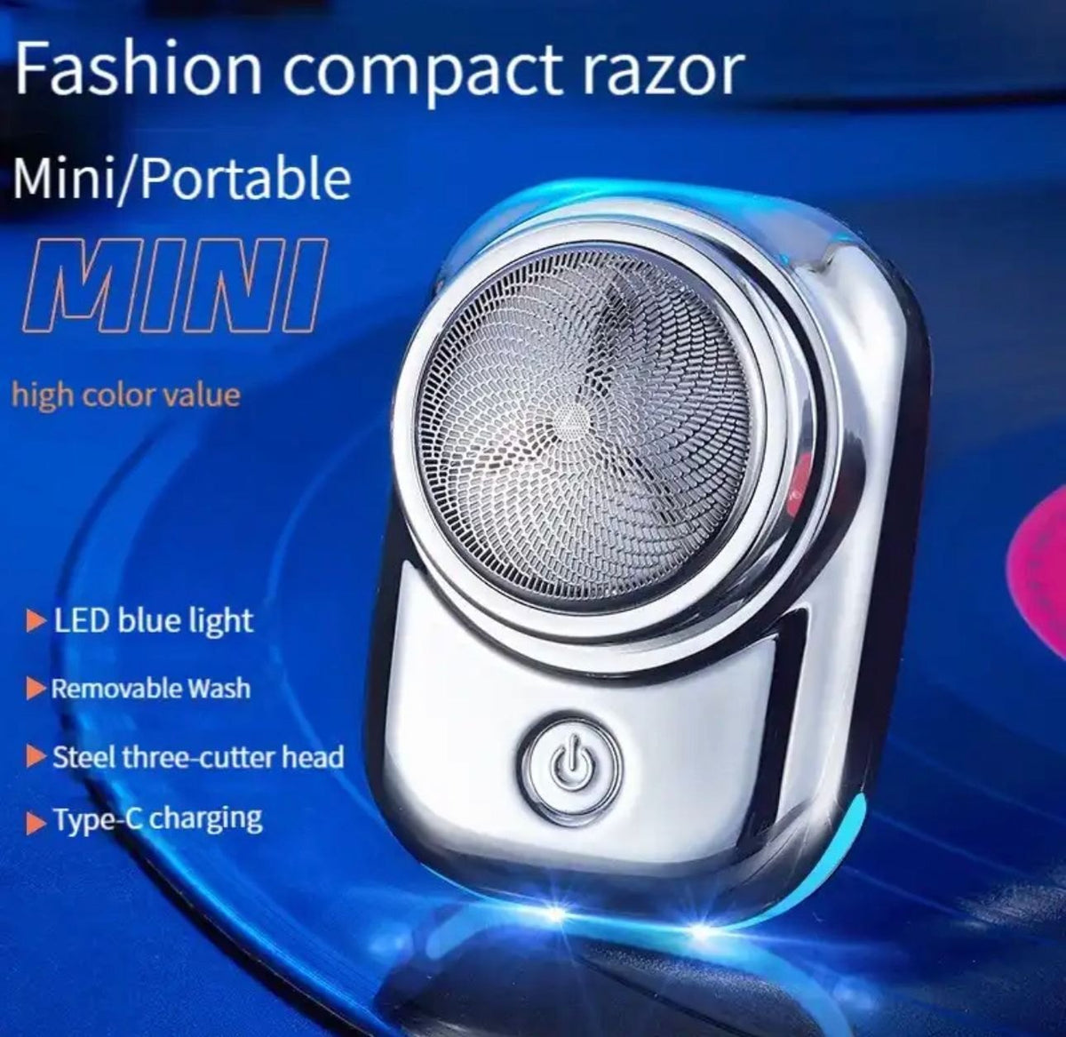 Portable Washable Rechargeable Trimmer For Man Barber Hair Clipper USB Type C (Random Color)