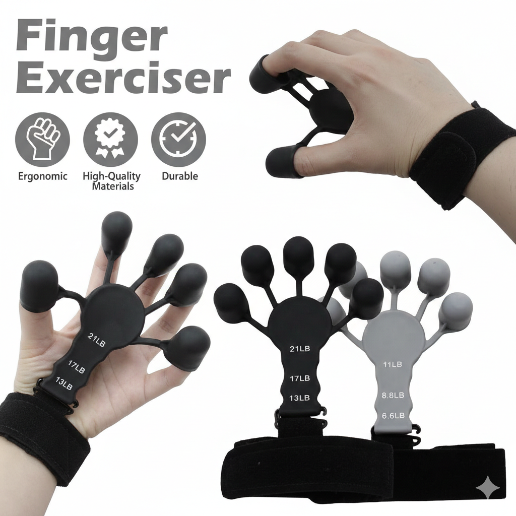 1Pcs Silicone Gripster Grip Strengthener Finger Stretcher Hand Grip Trainer Gym Fitness Training And Exercise Hand Strengthened