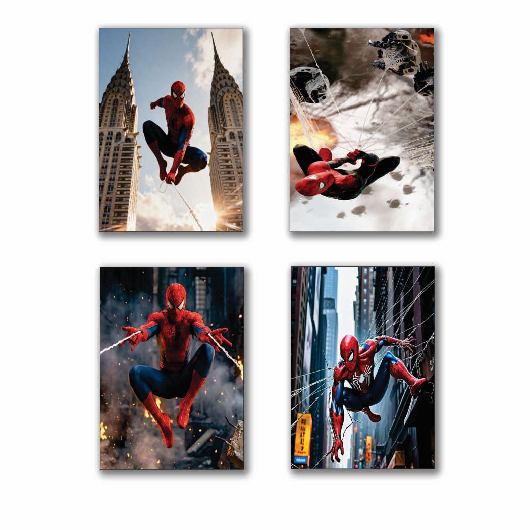 Set of 4 Premium Wall Art Photo Tiles – Modern Home Decor Sets 8x11