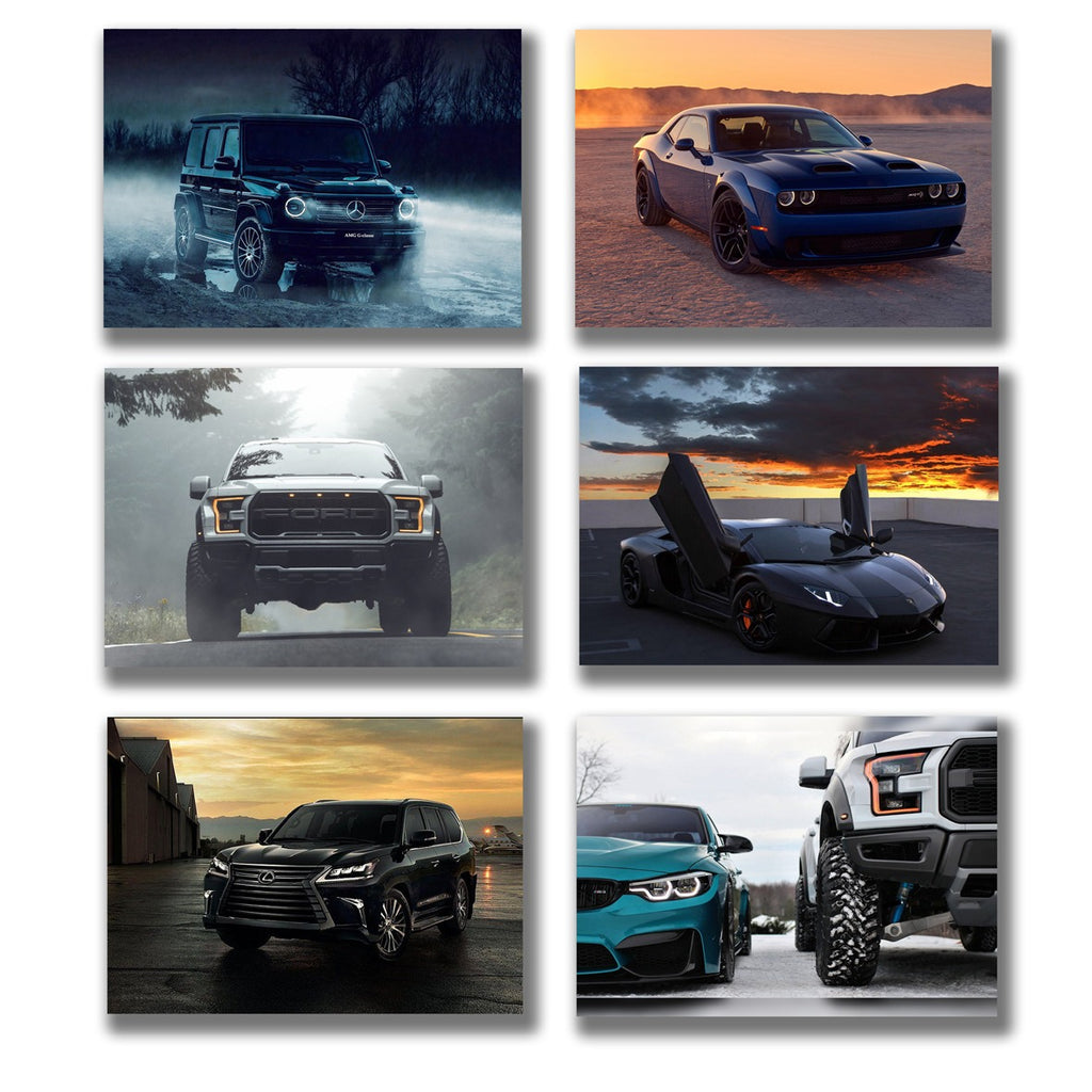 Set of 6 Premium Wall Art Photo Tiles – Modern Home Decor Sets  8x11