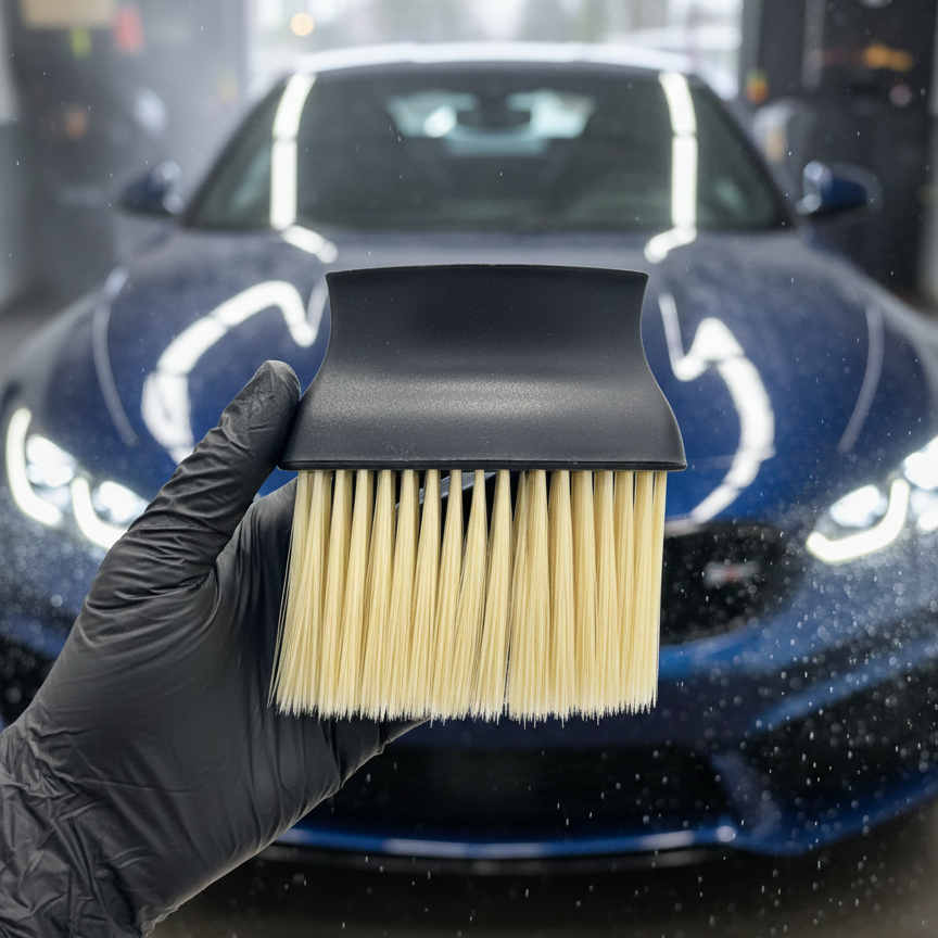 Car Interior Cleaning Brush Durable Quality Comfortable Grip Reliable Performance Effective Dust Removal