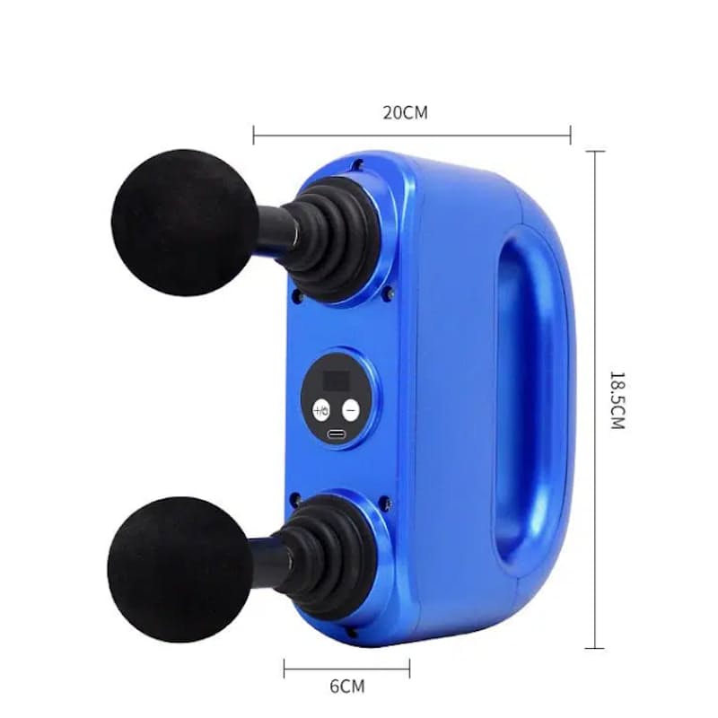 Fitness Muscle Relaxation Massager 6-Gear Adjustment Double Head Fascia Gun Electric Massage Gun