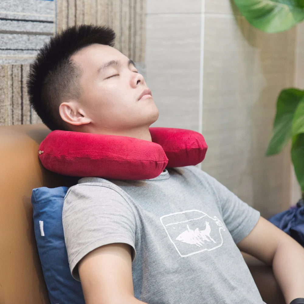 U Shaped Travel Neck Pillow Extremely Soft And Comfortable Random Color