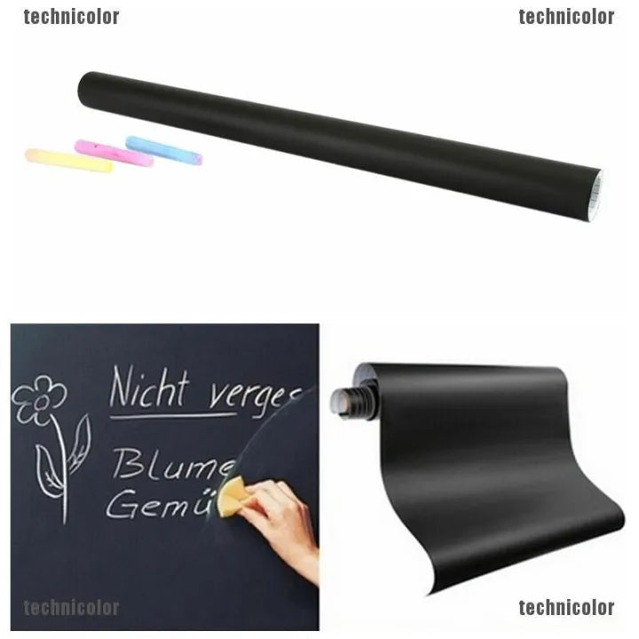 Pvc Vinyl Black Board Wall Sticker Removable With 2 Pcs Chalks For Kids Bedroom Sizedimension 1660 Cm Size
