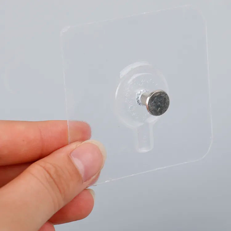 Pack Of 4 Adhesive Screw Sticker Hook Heavy Duty Stick On Door Nail Free Screw Non Trace No Drilling Nail Self Waterproof Adhesive Hanging Nails Hooks Holders Multifunctional Use