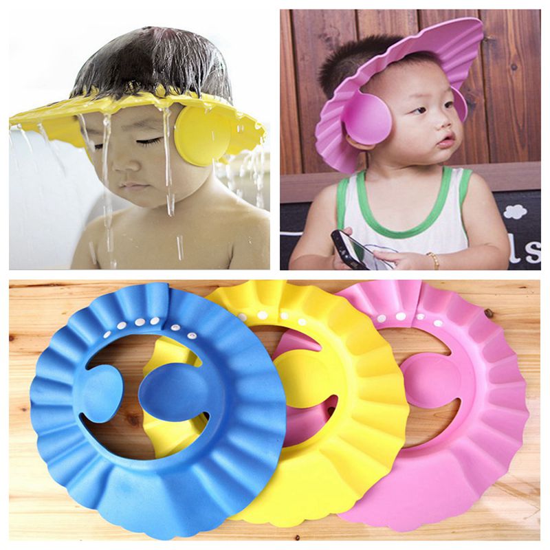 Baby Shower Cap With Ear Protector Random Color 693133