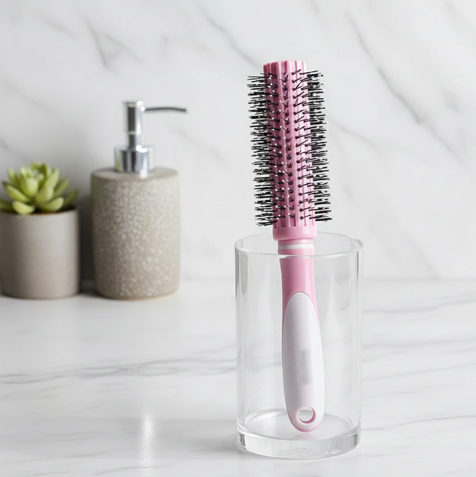 Professional Round Hair Brush for Blow Drying & Styling | Smooth, Volumizing Ceramic Barrel Brush with Heat-Resistant Bristles | Perfect for Straightening, Curling, Root Lift & Salon-Style