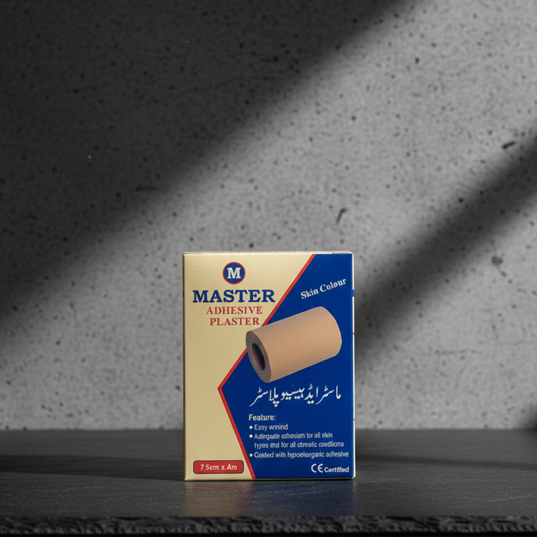 Master 3-Inch Adhesive Plaster – Strong, Breathable & Skin-Friendly Medical Tape for Wound Protection, Bandage Fixing & First-Aid Use
