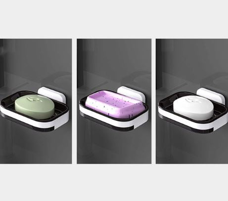 Wall Mounted Soap Holder With Draining Tray Holder For Bathroom Bar Holder Rack For Shower Wall Kitchen Bathroomrandom Color