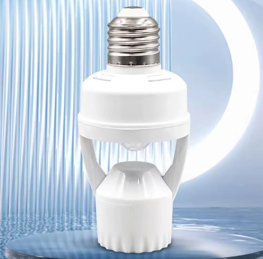 Smart Infrared PIR Motion Sensor E27 Bulb Holder | Auto On/Off Socket Switch | Energy Saving Lamp Base