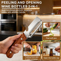 1 PCs Multi-Functional Knife Peelers For Kitchen, Multi Functional Vegetable Peeler, 3 In 1 Multi Functional Wooden Handle Peeler And Bottle Opener