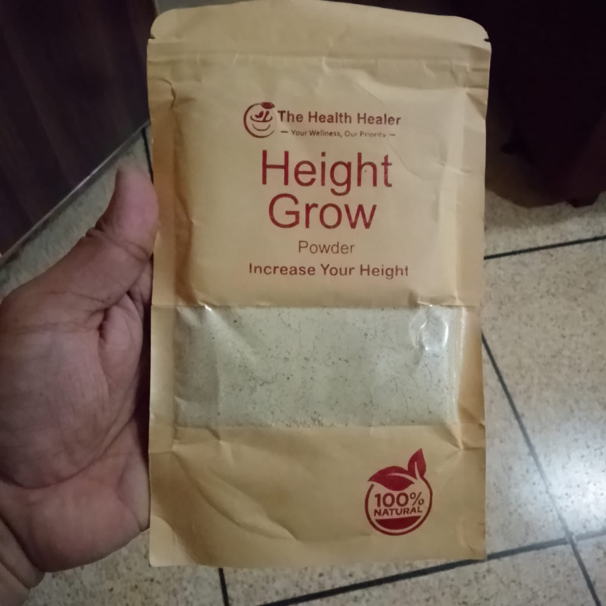 The Health Healer Height Grow Powder - Herbal Product Designed For Nutrition And Dietary Wellness Routine - 100g