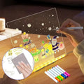 LED Light-up Acrylic Message/Erase Board with Markers size 15x15