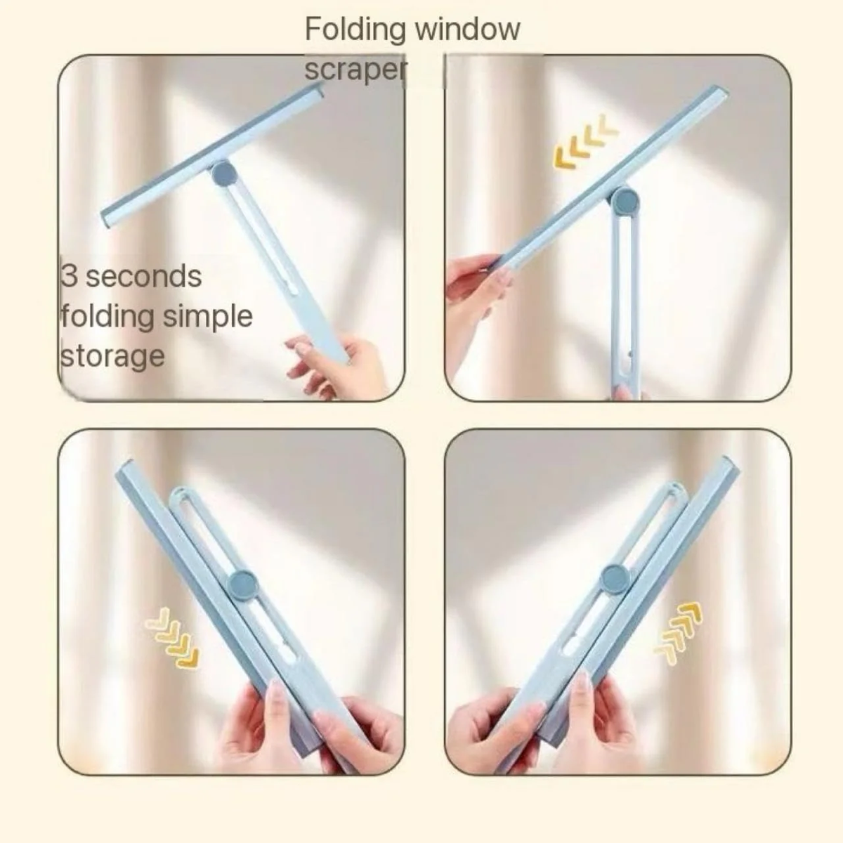 360 Rotating Foldable Squeegee Silicone Window Amp Surface Cleaner Tool