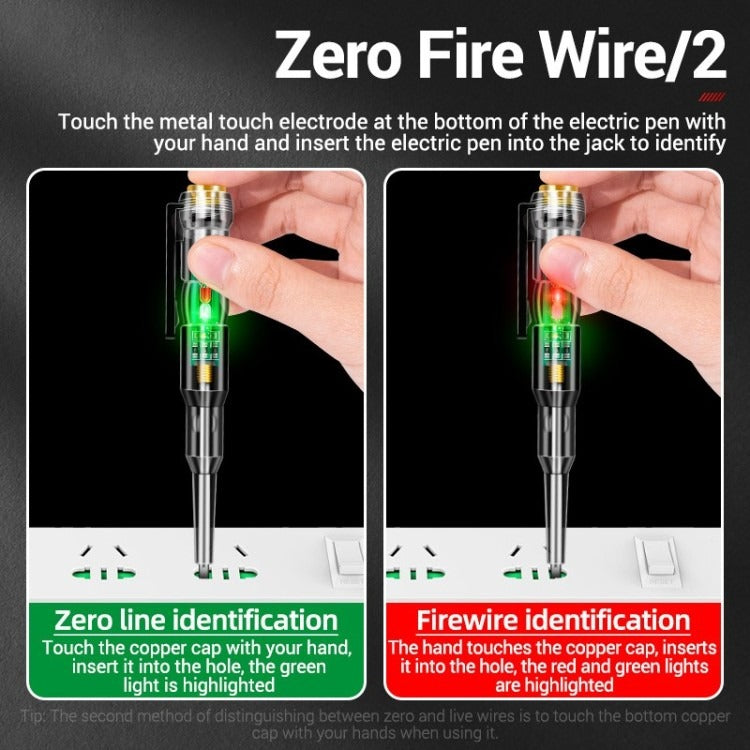 Intelligent LED Photometer Test Pen Voltage Detector Voltmeter 24-250V Electric Circuit Tester Screwdriver Indicator Tool For Safe Electrical Inspection