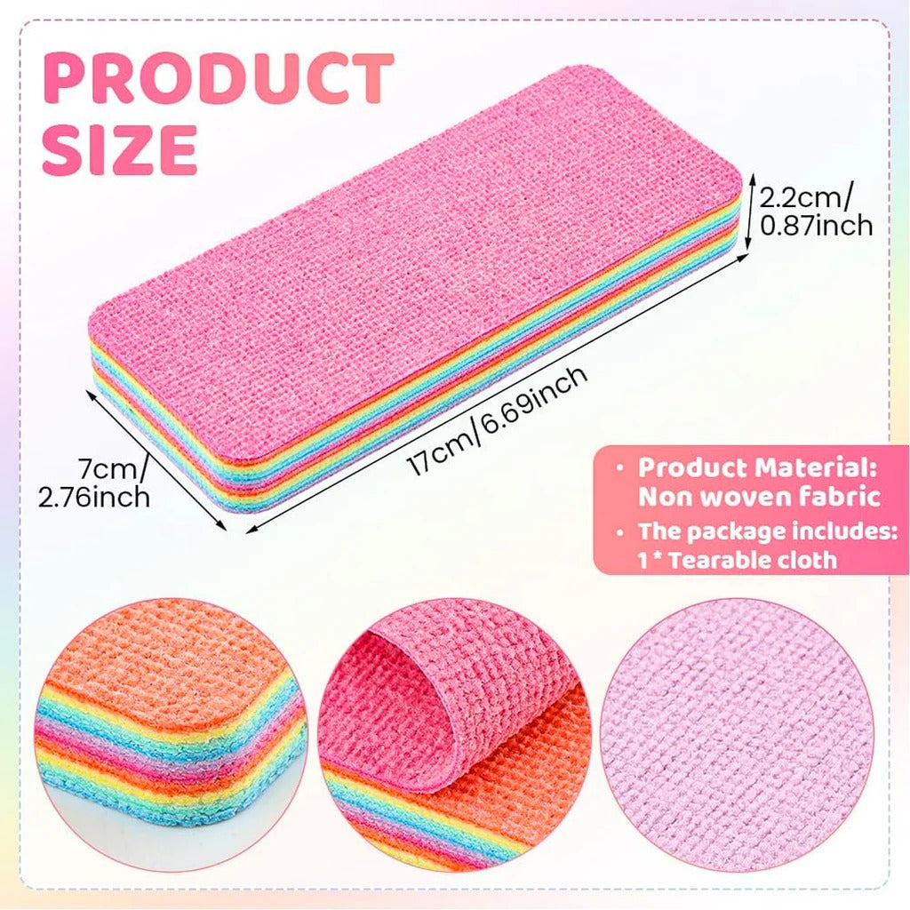 Multi-Purpose Microfiber Rainbow Sponge – 12 Layer Durable Cleaning Sponge for Kitchen & Household Use