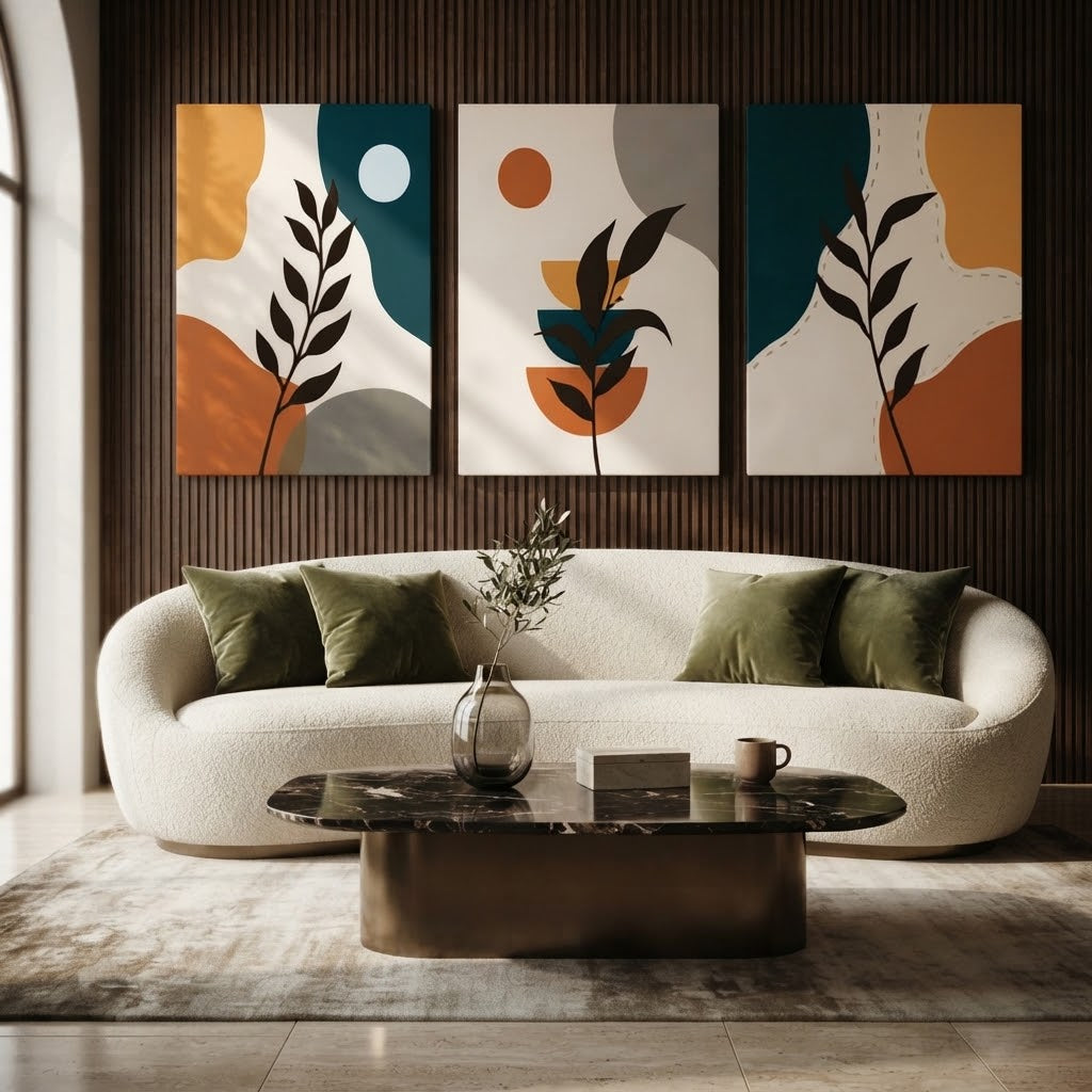 Set of 3 Premium Wall Art Photo Tiles – Modern Home Decor Sets 8x11