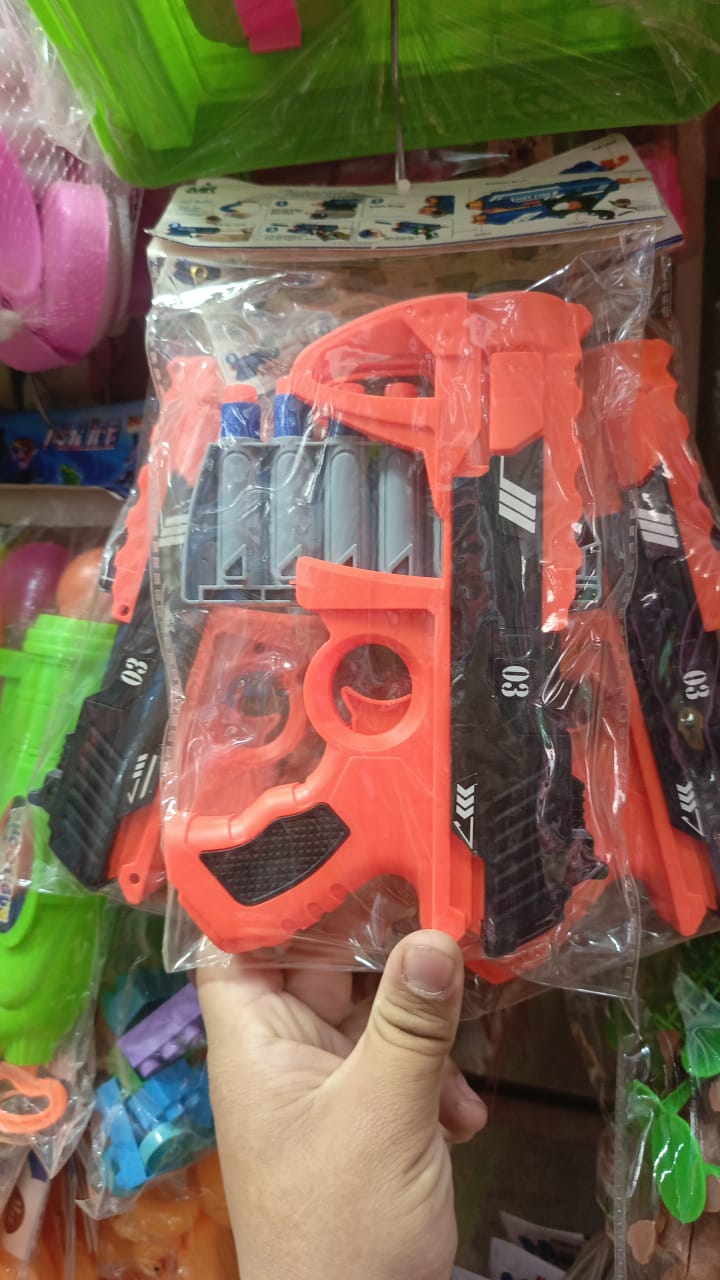 Nerf Gun 288-03 Soft Bullets Dart Blaster – Original Imported Multicolor Toy Gun for Kids (Random Color)