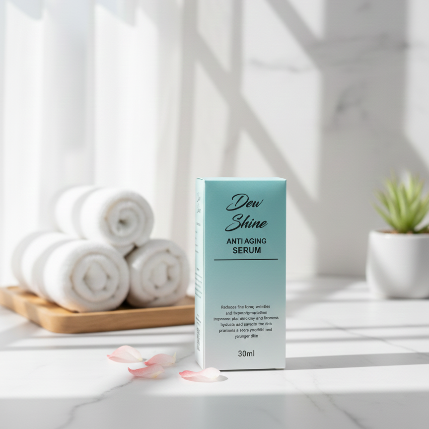 Dew Shine Anti Aging Serum Gentle Formula Reduces Fine Lines Improves Skin Elasticity Provides Radiant Glow And Smooth Texture For Daily Use - 30ml