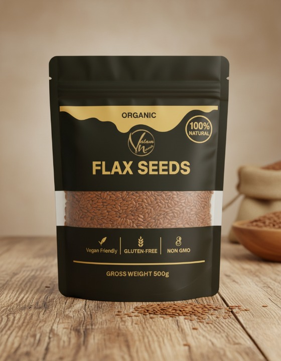 Organic Flax Seeds – 100% Natural, Gluten-Free & Non-GMO Superfood (250g)