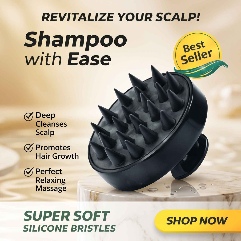 Soft Silicone Scalp Massager & Shampoo Head Massage Brush