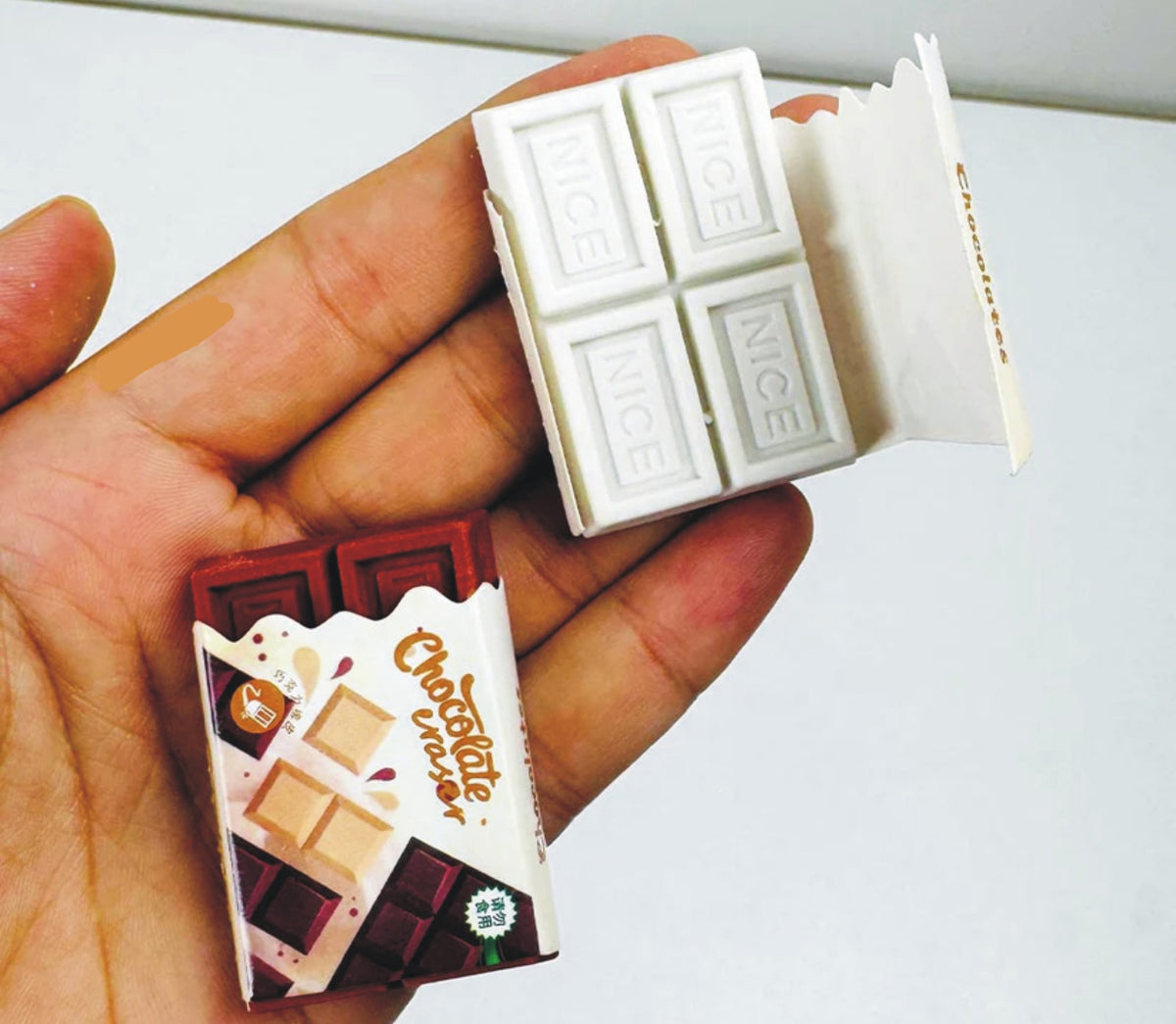 Chocolate Eraser Creative Cute Pencil Rubber Best For Gifts And Daily Stationery Use Size 3 Inch By 1.5 Inch | Random Color