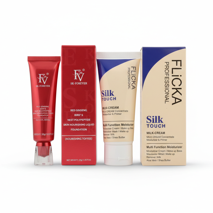 Flicka 2-in-1 Makeup Deal – Primer(60g) + Foundation(30g) Combo