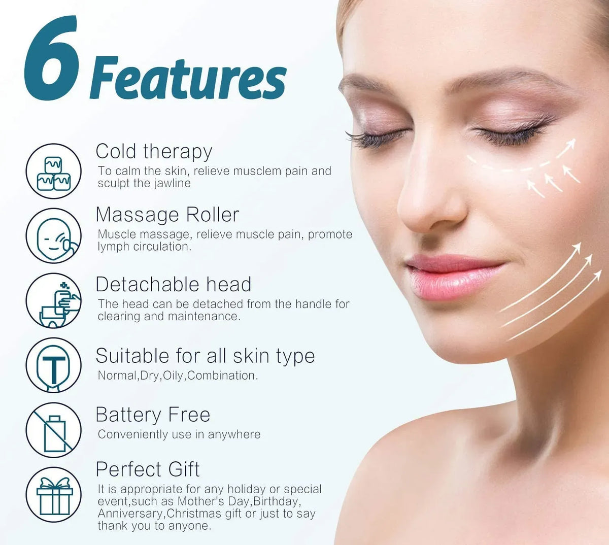Marzahar Ice Roller For Face Amp Eye Puffiness Relief Cold Gel Ice Face Roller Massager Ice Roller Cool Roller For Face Eye Body Facial Shaping Anti Wrinkle Ice Roller Massager Smooth Skin Random Color