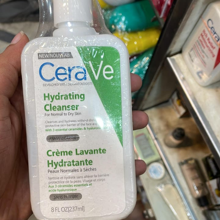 Cerave Hydrating Facial Cleanser 237ml – Gentle Moisturizing Face Wash With Hyaluronic Acid And Ceramides For Normal To Dry Skin
