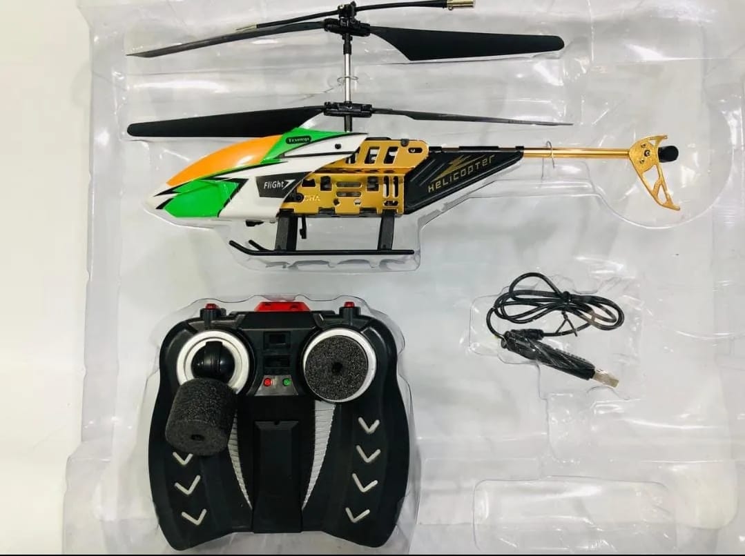Remote Control Helicopter RFD‑018 | 2D Full Flight | Rechargeable Li‑Po Battery | Night Light Feature (Random Colour)