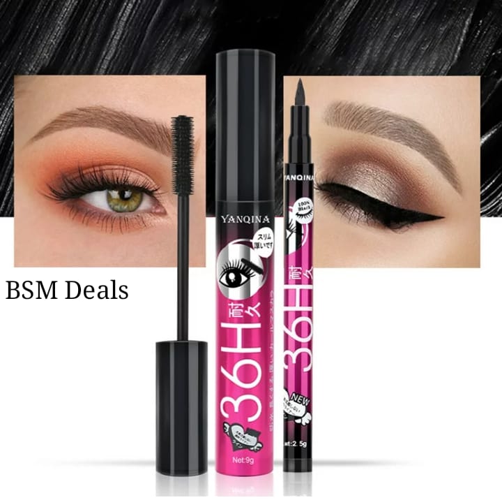 4 In 1 Glam Makeup Bundle Lip Tint Eyeshadow Palette 36H Mascara Set