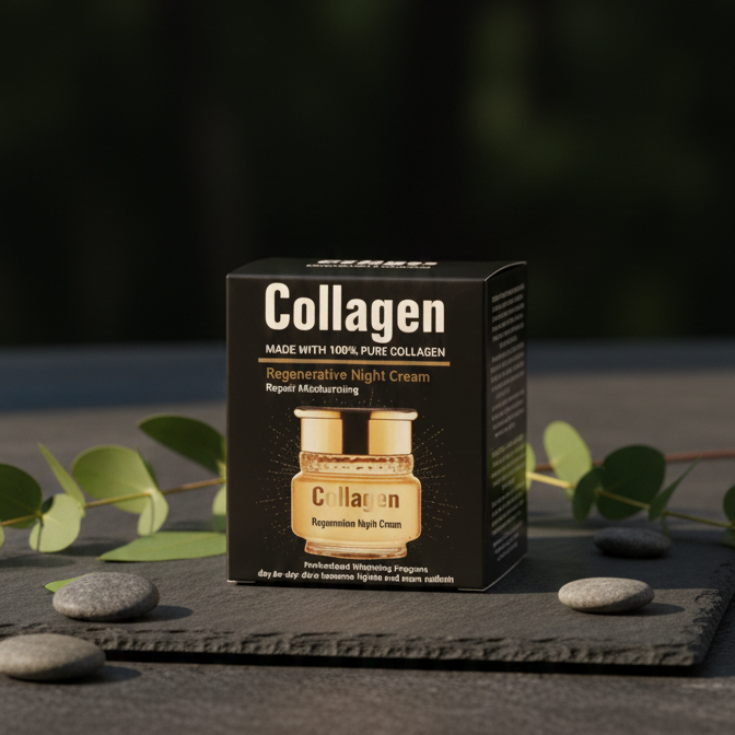 Pure Collagen Regenerative Night Cream - Professional Whitening, Repair & Intense Moisturizing Formula