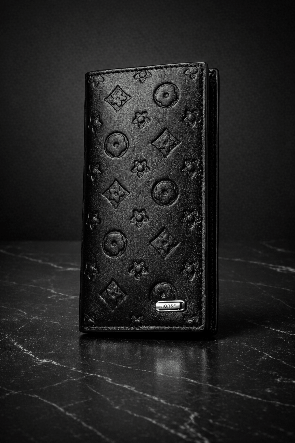 New Design Long Wallet for Men & Women | 12 Card Slots | Half Zip Pocket  - Black