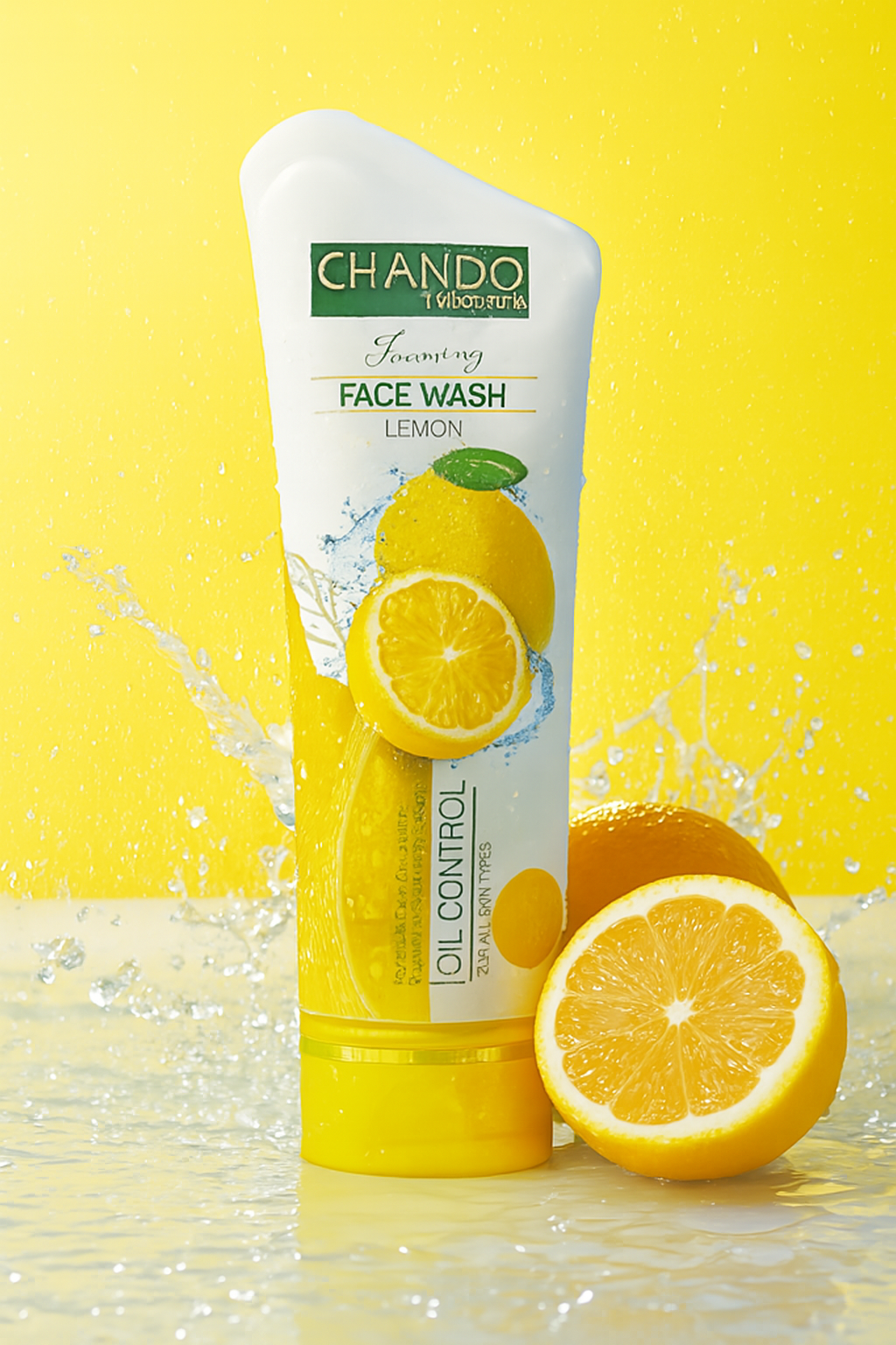 Chando Natural Foaming Face Wash Lemon – Oil Control & Refreshing Cleanser for All Skin Types (100g)